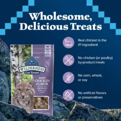Blue Buffalo Wilderness Chicken Formula Crunchy Grain-Free Cat Treats -Blue Buffalo 114179 PT6. AC SS1800 V1691768641