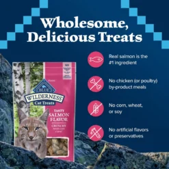 Blue Buffalo Wilderness Salmon Formula Crunchy Grain-Free Cat Treats 13 Blue Buffalo Wilderness Salmon Formula Crunchy Grain-Free Cat Treats -Blue Buffalo 114181 PT6. AC SS1800 V1691768521