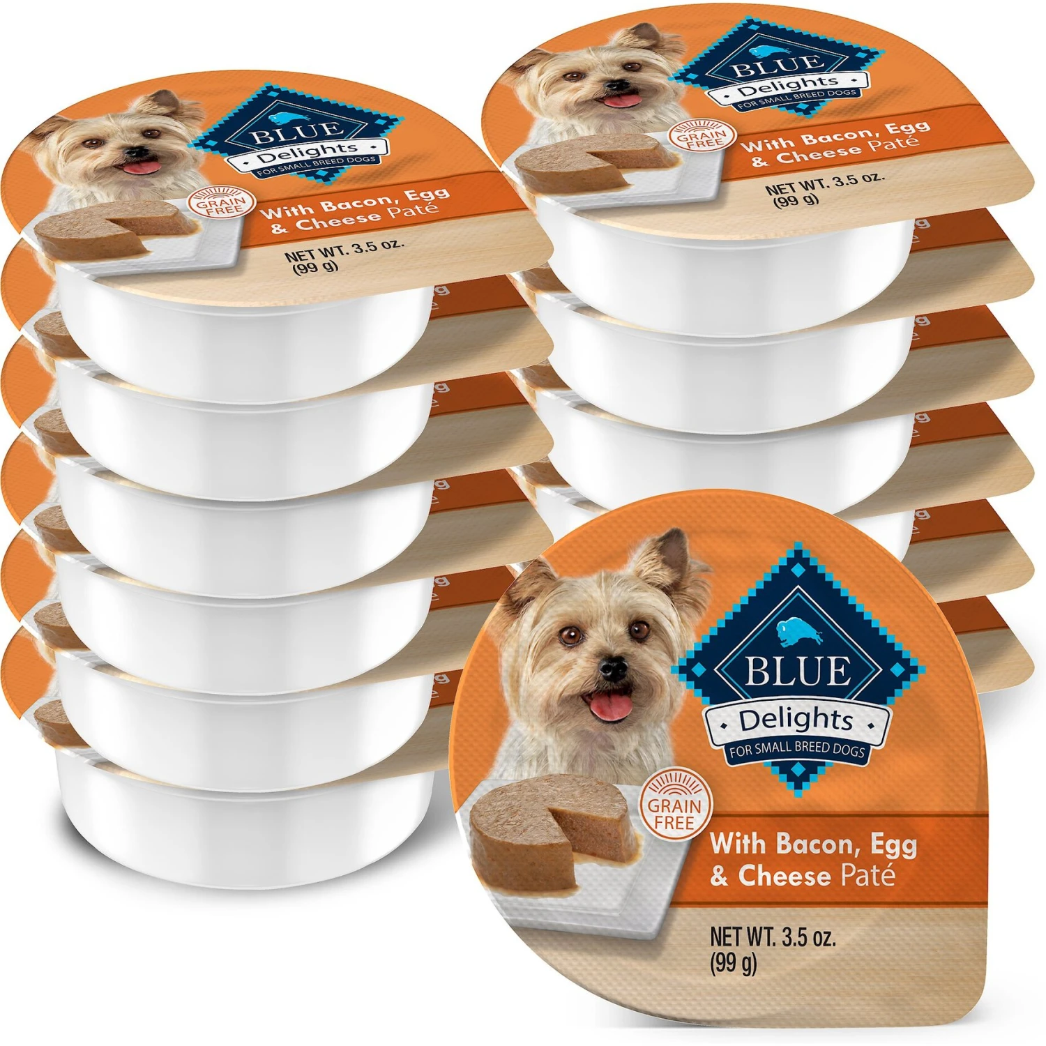 Blue Buffalo Divine Delights Bacon, Egg & Cheese Pate Dog Food Trays 1 Blue Buffalo Divine Delights Bacon, Egg & Cheese Pate Dog Food Trays