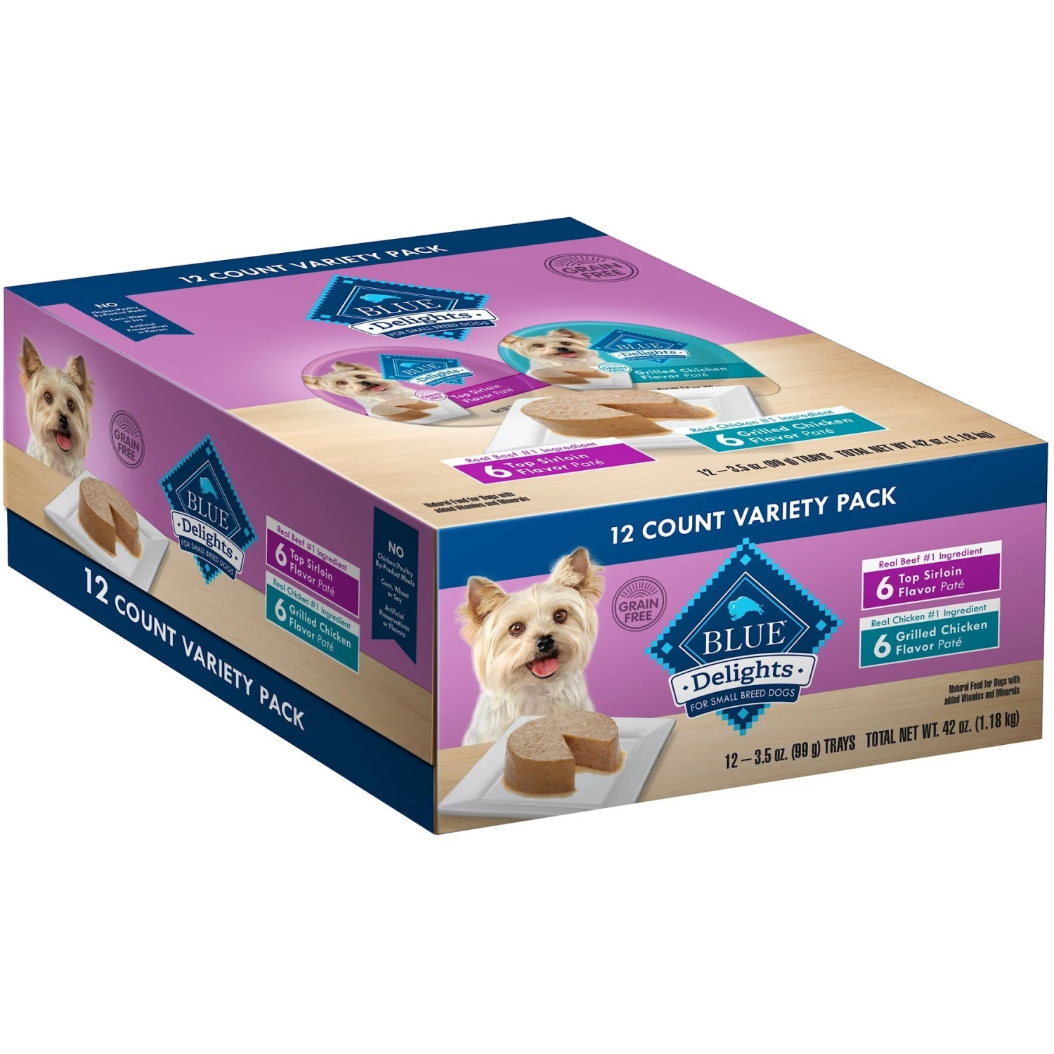 Blue Buffalo Divine Delights Pate Variety Pack Top Sirloin & Grilled Chicken Flavor Dog Food Trays 1 Blue Buffalo Divine Delights Pate Variety Pack Top Sirloin & Grilled Chicken Flavor Dog Food Trays