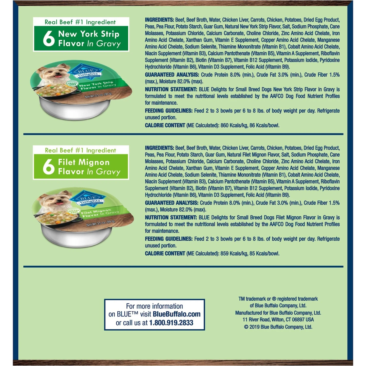 Blue Buffalo Divine Delights Gravy Variety Pack Filet Mignon & NY Strip Flavor Dog Food Trays 2 Blue Buffalo Divine Delights Gravy Variety Pack Filet Mignon & NY Strip Flavor Dog Food Trays - Image 2