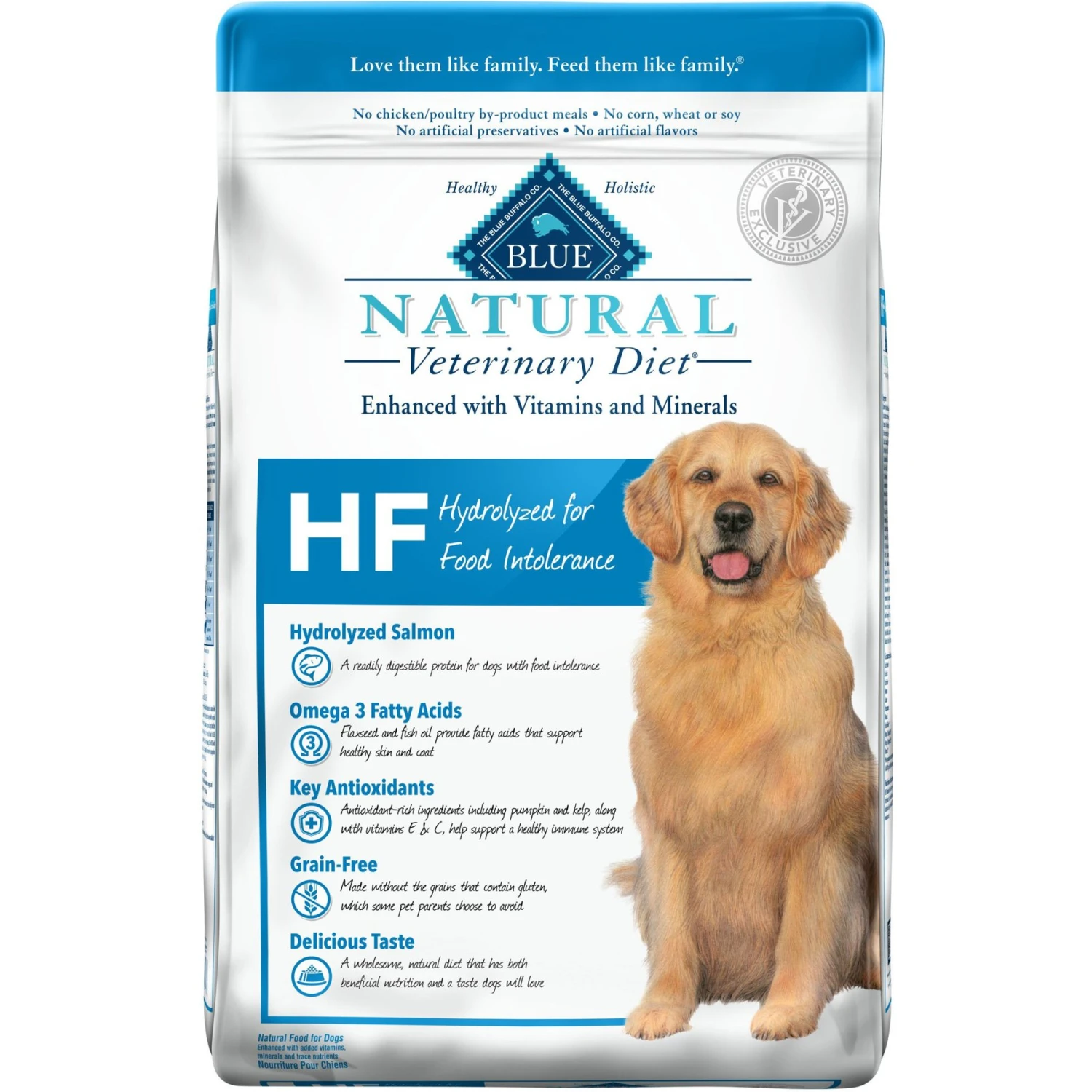 Blue Buffalo Natural Veterinary Diet HF Hydrolyzed For Food Intolerance Grain-Free Dry Dog Food 1 Blue Buffalo Natural Veterinary Diet HF Hydrolyzed For Food Intolerance Grain-Free Dry Dog Food