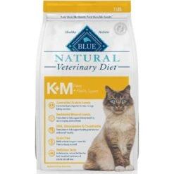 Blue Buffalo Natural Veterinary Diet K+M Kidney + Mobility Support Grain-Free Dry Cat Food