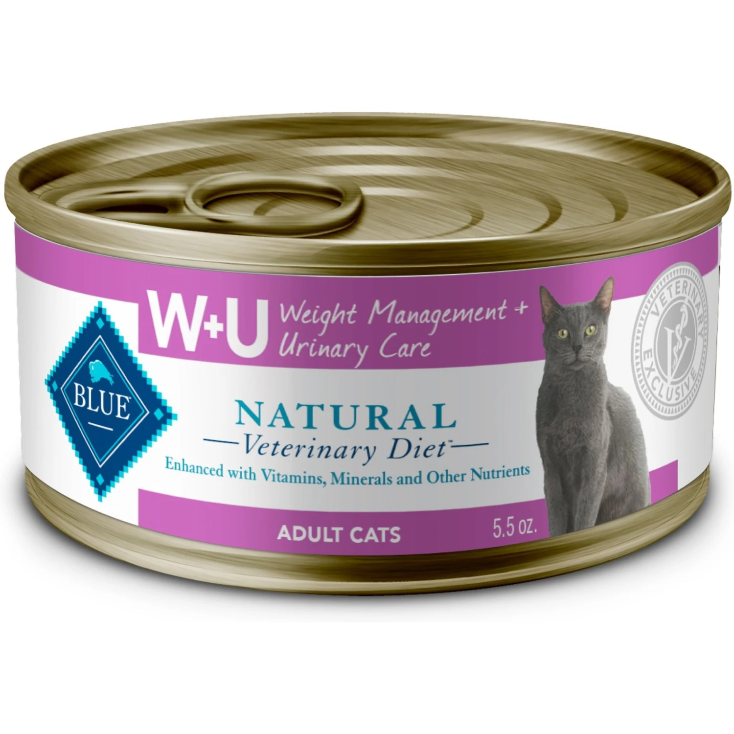 Blue Buffalo Natural Veterinary Diet W+U Weight Management + Urinary Care Grain-Free Wet Cat Food 1 Blue Buffalo Natural Veterinary Diet W+U Weight Management + Urinary Care Grain-Free Wet Cat Food