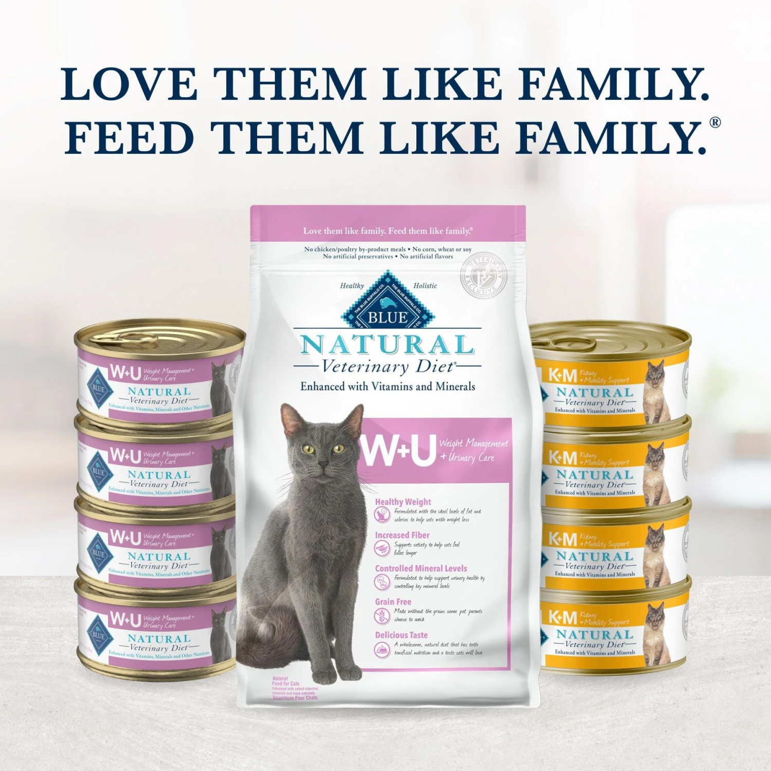 Blue Buffalo Natural Veterinary Diet W+U Weight Management + Urinary Care Grain-Free Wet Cat Food 8 Blue Buffalo Natural Veterinary Diet W+U Weight Management + Urinary Care Grain-Free Wet Cat Food - Image 8