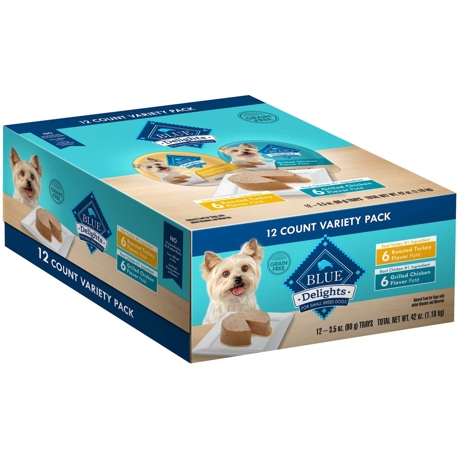 Blue Buffalo Divine Delights Roasted Turkey & Grilled Chicken Variety Dog Food Trays 1 Blue Buffalo Divine Delights Roasted Turkey & Grilled Chicken Variety Dog Food Trays