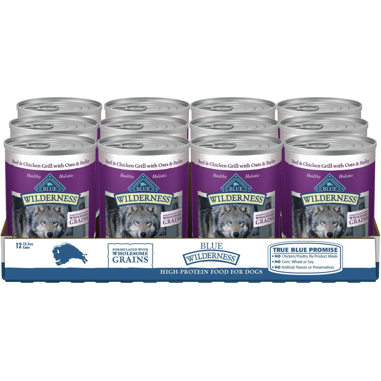 Blue Buffalo Wilderness Beef & Chicken Grill With Oats & Barley Adult Wet Dog Food 1 Blue Buffalo Wilderness Beef & Chicken Grill With Oats & Barley Adult Wet Dog Food