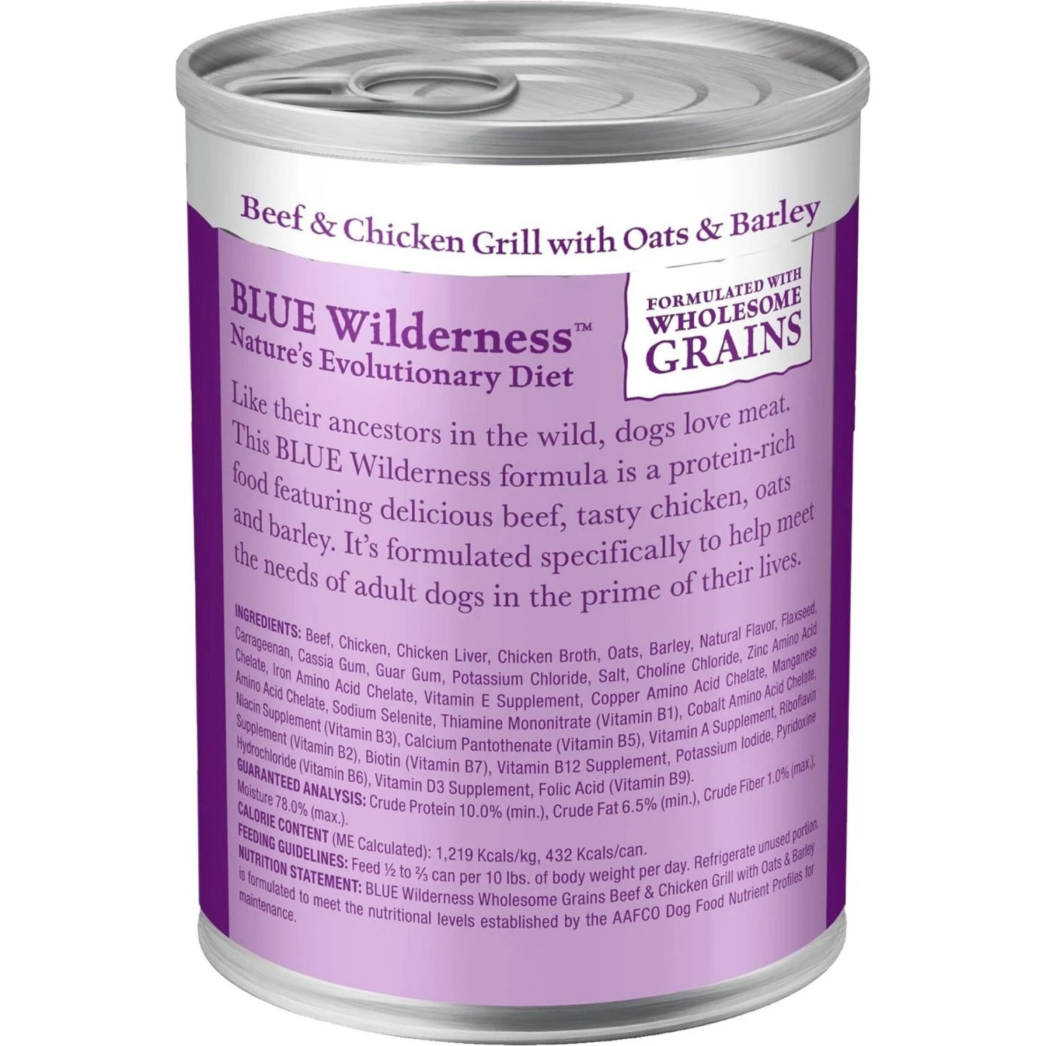 Blue Buffalo Wilderness Beef & Chicken Grill With Oats & Barley Adult Wet Dog Food 2 Blue Buffalo Wilderness Beef & Chicken Grill With Oats & Barley Adult Wet Dog Food - Image 2