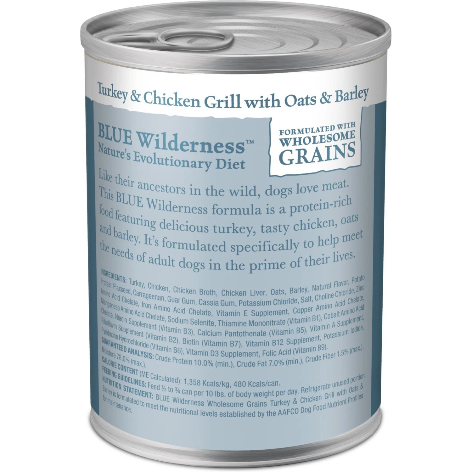 Blue Buffalo Wilderness Turkey & Chicken Grill With Oats & Barley Adult Wet Dog Food 2 Blue Buffalo Wilderness Turkey & Chicken Grill With Oats & Barley Adult Wet Dog Food - Image 2