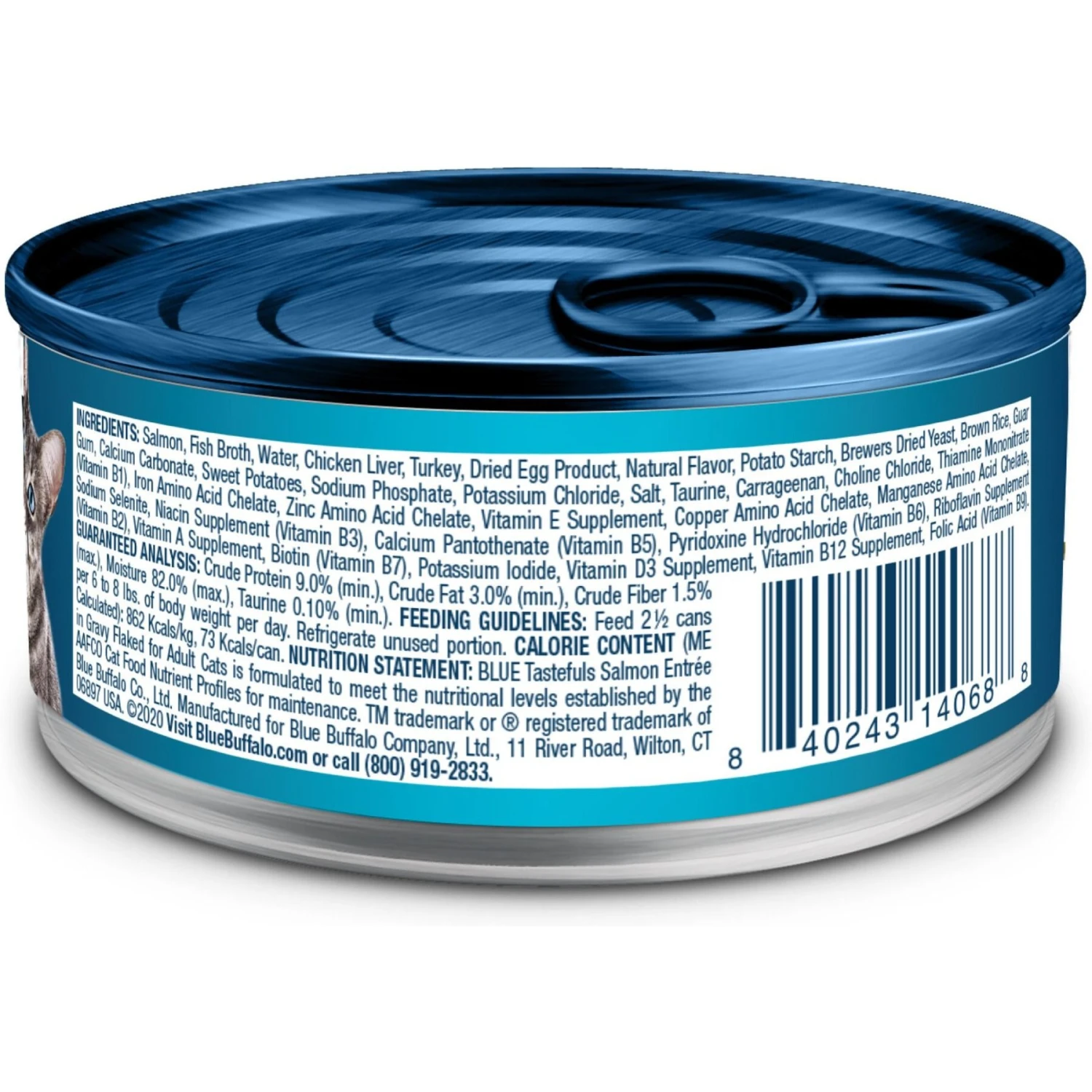 Blue Buffalo Tastefuls Salmon Entrée In Gravy Flaked Wet Cat Food, 3-oz Can, Case Of 24 2 Blue Buffalo Tastefuls Salmon Entrée In Gravy Flaked Wet Cat Food, 3-oz Can, Case Of 24 - Image 2