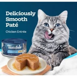 Blue Buffalo Tastefuls Chicken Entrée Mature Cats Pate Wet Cat Food, 3-oz Can, Case Of 24 -Blue Buffalo 264535 PT3. AC SS1800 V1630732636