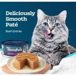Blue Buffalo Tastefuls Beef Entrée Pate Wet Cat Food, 5.5-oz Can, Case Of 24 -Blue Buffalo 264537 PT3. AC SS1800 V1630732873