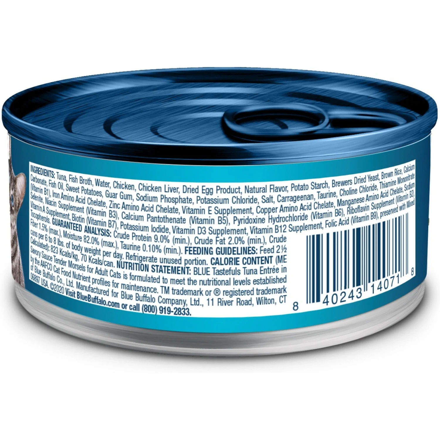 Blue Buffalo Tastefuls Tender Morsels Tuna Entrée Wet Cat Food, 3-oz Can, Case Of 24 2 Blue Buffalo Tastefuls Tender Morsels Tuna Entrée Wet Cat Food, 3-oz Can, Case Of 24 - Image 2