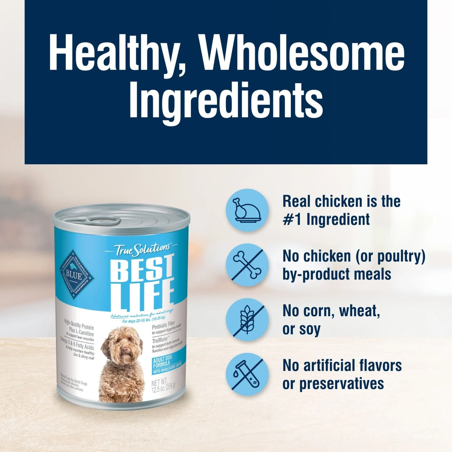 Blue Buffalo True Solutions Best Life Wholesome Grains Medium Breed Adult Wet Dog Food, 12.5-oz Can, Case Of 12 6 Blue Buffalo True Solutions Best Life Wholesome Grains Medium Breed Adult Wet Dog Food, 12.5-oz Can, Case Of 12 - Image 6
