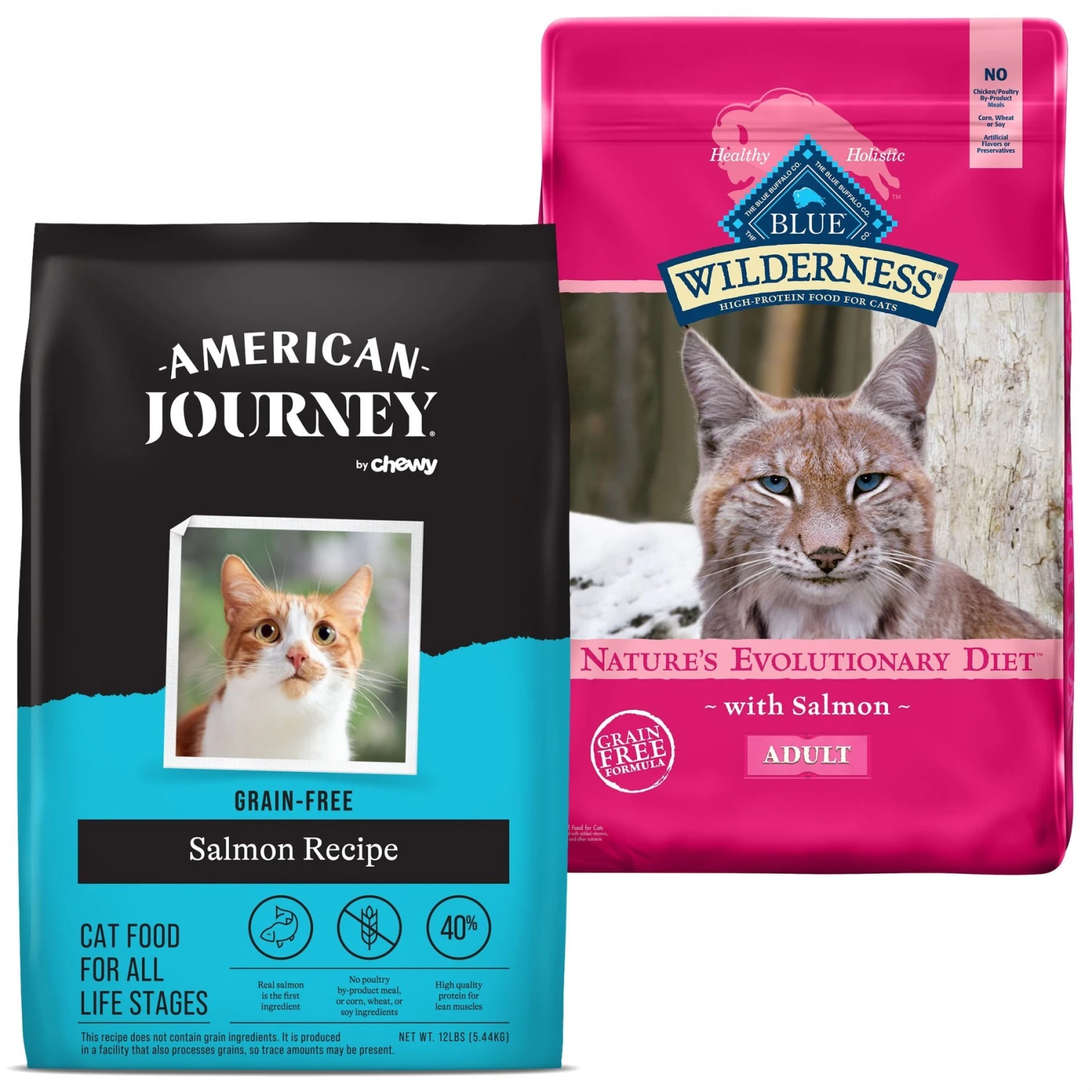 American Journey Salmon Recipe Grain-Free Dry Cat Food & Blue Buffalo Wilderness Salmon Recipe Grain-Free Dry Cat Food 1 American Journey Salmon Recipe Grain-Free Dry Cat Food & Blue Buffalo Wilderness Salmon Recipe Grain-Free Dry Cat Food