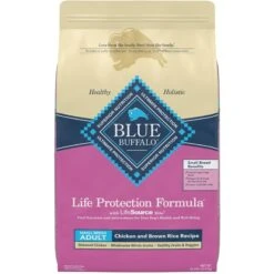 Blue Buffalo Life Protection Formula Small Breed Adult Chicken & Brown Rice Recipe Dry Dog Food & Greenies Teenie Dental Dog Treats -Blue Buffalo 292732 PT5. AC SS1800 V1619996842