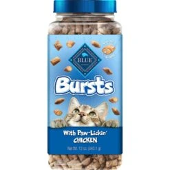 Blue Buffalo Wilderness Indoor Chicken Recipe Grain-Free Dry Cat Food & Blue Buffalo Bursts With Paw-Licken Chicken Cat Treats -Blue Buffalo 292758 PT4. AC SS1800 V1619979749