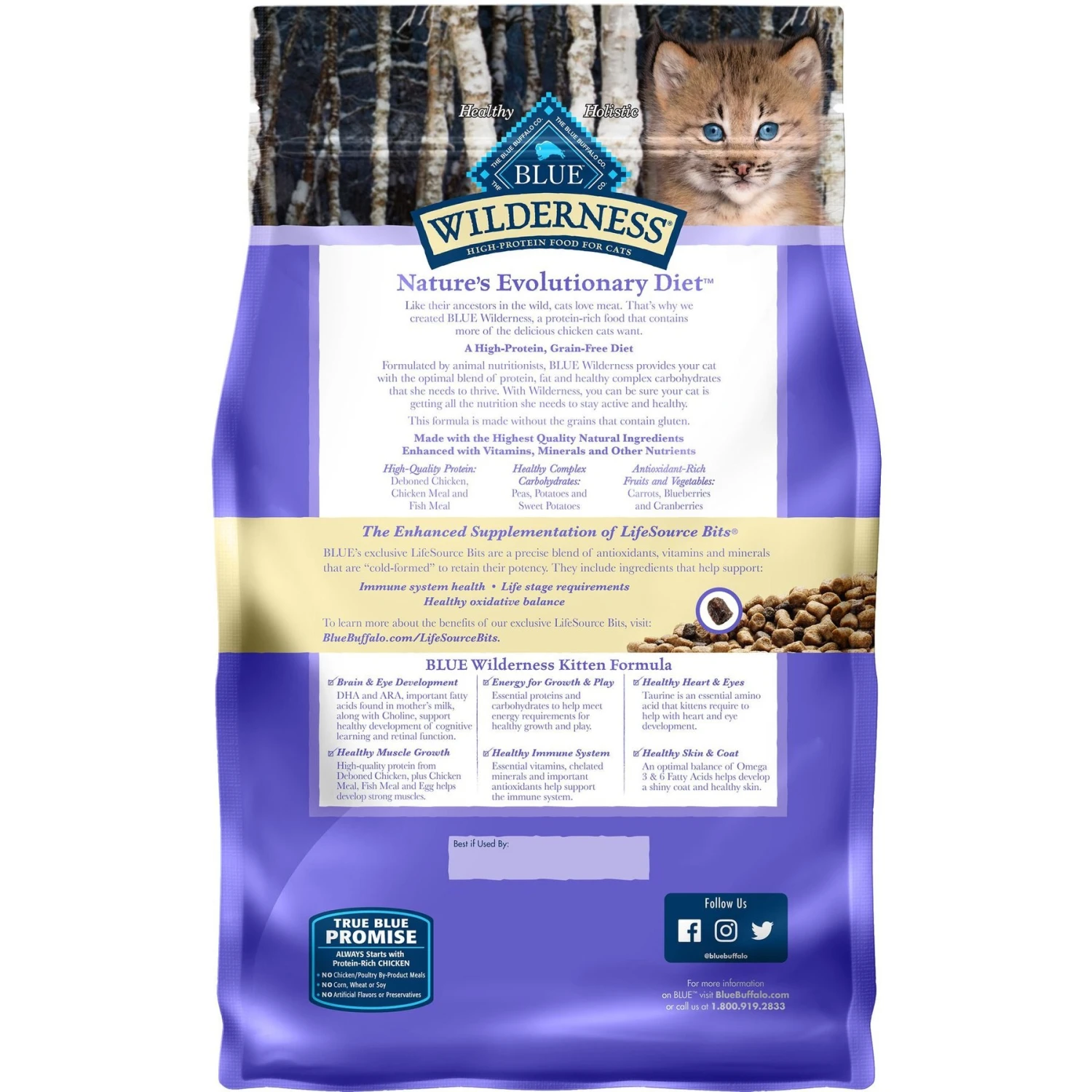 Blue Buffalo Wilderness High Protein Natural Grain-Free Chicken Kitten Dry Cat Food & Fancy Feast Tender Feast Variety Pack Canned Kitten Food 7 Blue Buffalo Wilderness High Protein Natural Grain-Free Chicken Kitten Dry Cat Food & Fancy Feast Tender Feast Variety Pack Canned Kitten Food - Image 7