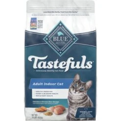 Blue Buffalo Tastefuls Chicken Indoor Natural Adult Dry Cat Food & Blue Buffalo Bursts With Savory Seafood Cat Treats -Blue Buffalo 294254 PT5. AC SS1800 V1663712700