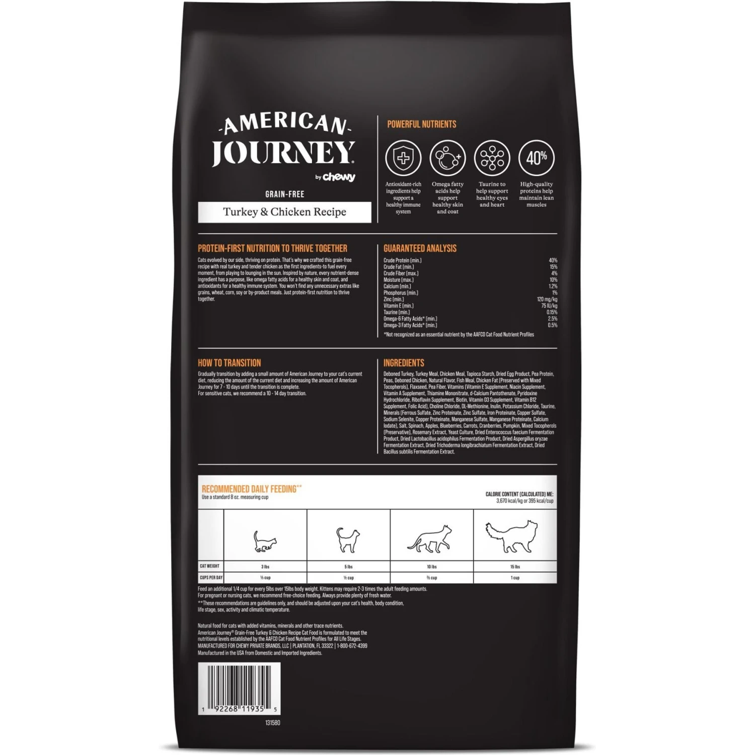 American Journey Turkey & Chicken Recipe Grain-Free Dry Cat Food & Blue Buffalo Wilderness Chicken Recipe Grain-Free Dry Cat Food 3 American Journey Turkey & Chicken Recipe Grain-Free Dry Cat Food & Blue Buffalo Wilderness Chicken Recipe Grain-Free Dry Cat Food - Image 3