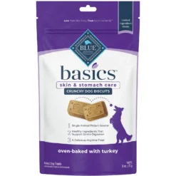 Blue Buffalo Basics Skin & Stomach Care Turkey & Potato Recipe Senior Dry Dog Food & Blue Buffalo Basics Skin & Stomach Care Biscuits Turkey & Potato Dog Treats -Blue Buffalo 297834 PT4. AC SS1800 V1646347914