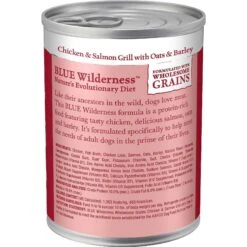 Blue Buffalo Wilderness Salmon & Chicken Grill With Oats & Barley Adult Wet Dog Food, 12.5-oz, Case Of 12 & Blue Buffalo Wilderness Beef & Chicken Grill With Oats & Barley Adult Wet Dog Food, 12.5-oz, Case Of 12 -Blue Buffalo 297854 PT2. AC SS1800 V1621267047