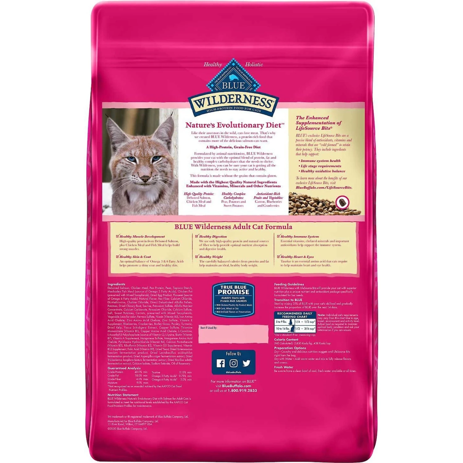 Blue Buffalo Wilderness Salmon Recipe Grain-Free Dry Cat Food & Blue Buffalo Bursts With Savory Seafood Cat Treats 3 Blue Buffalo Wilderness Salmon Recipe Grain-Free Dry Cat Food & Blue Buffalo Bursts With Savory Seafood Cat Treats - Image 3