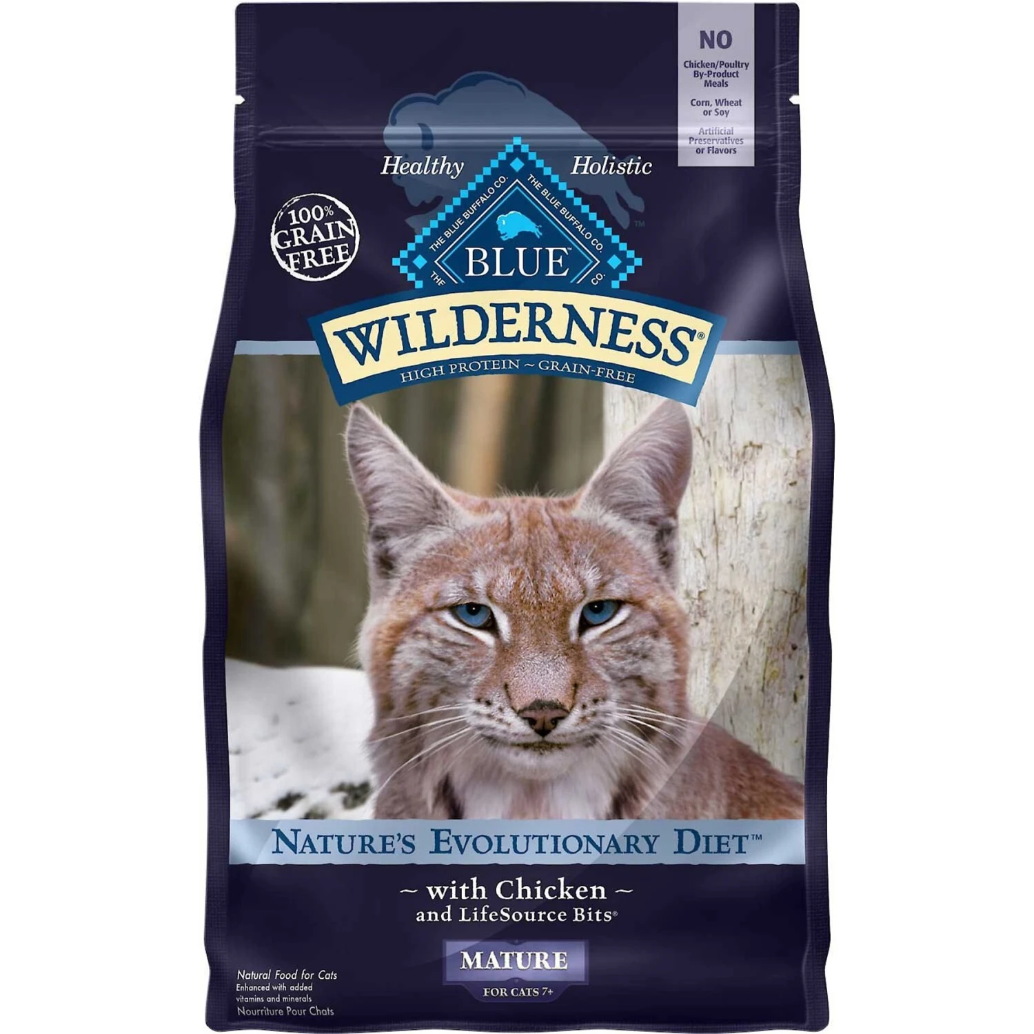 Blue Buffalo Wilderness High Protein Natural Grain-Free Chicken Mature Dry Cat Food & Blue Buffalo Wilderness Pate Variety Pack Duck, Chicken & Salmon Grain-Free Cat Canned Food 2 Blue Buffalo Wilderness High Protein Natural Grain-Free Chicken Mature Dry Cat Food & Blue Buffalo Wilderness Pate Variety Pack Duck, Chicken & Salmon Grain-Free Cat Canned Food - Image 2