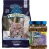 Blue Buffalo Wilderness High Protein Natural Grain-Free Chicken Mature Dry Cat Food & Blue Buffalo Wilderness Chicken Formula Crunchy Grain-Free Cat Treats