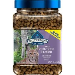 Blue Buffalo Wilderness High Protein Natural Grain-Free Chicken Mature Dry Cat Food & Blue Buffalo Wilderness Chicken Formula Crunchy Grain-Free Cat Treats -Blue Buffalo 338655 PT5. AC SS1800 V1635899202