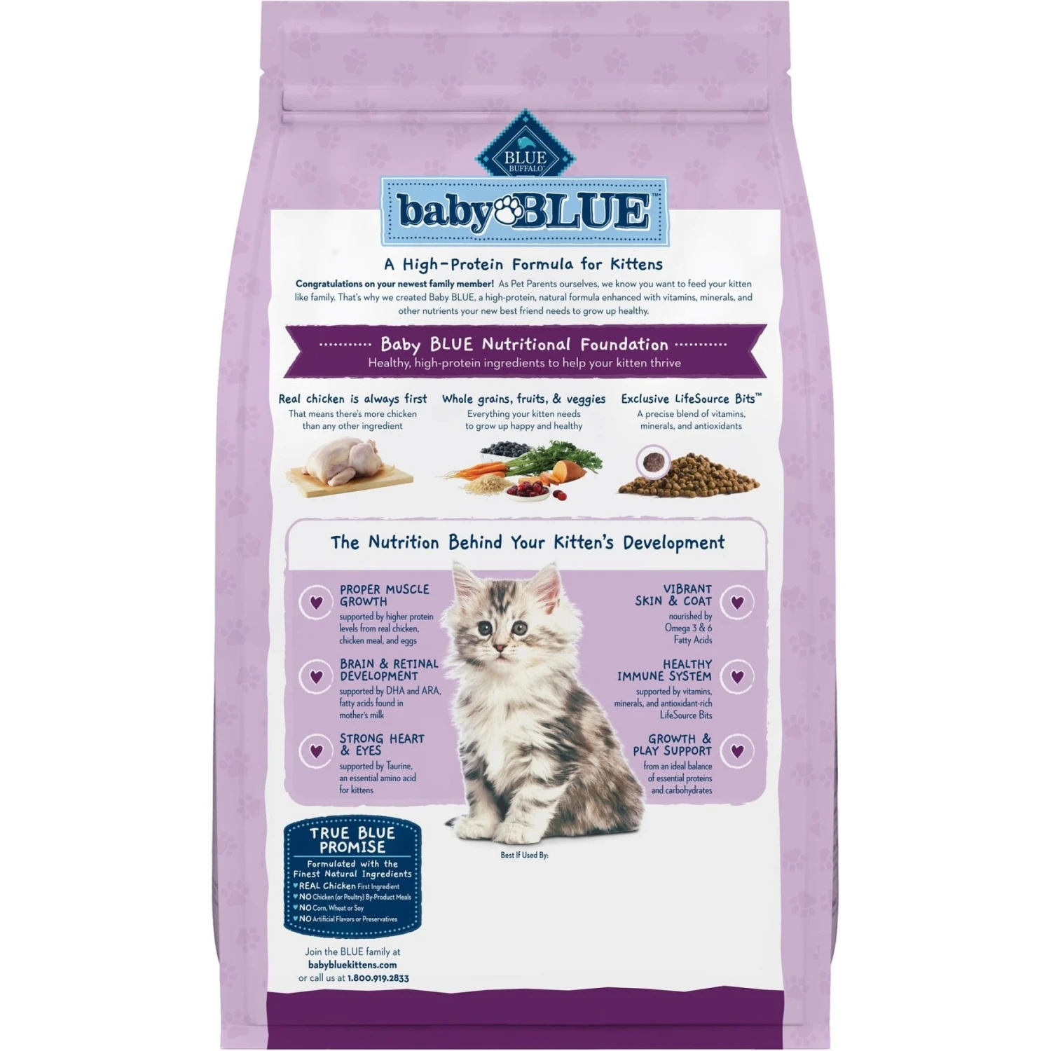 Blue Buffalo Baby Blue Healthy Growth Formula Natural Chicken & Brown Rice Recipe Kitten Dry Food 2 Blue Buffalo Baby Blue Healthy Growth Formula Natural Chicken & Brown Rice Recipe Kitten Dry Food - Image 2
