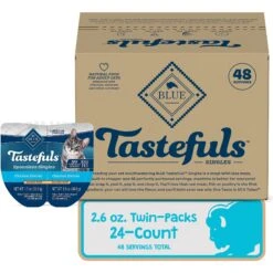 Blue Buffalo Tastefuls Spoonless Singles Chicken Entrée Pate Adult Cat Food, 2.6-oz Cup, Case Of 24 -Blue Buffalo 354411 PT3. AC SS1800 V1642015299