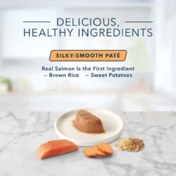 Blue Buffalo Tastefuls Spoonless Singles Salmon Entrée Pate Adult Cat Food, 2.6-oz Cup, Case Of 24 -Blue Buffalo 354413 PT5. AC SS1800 V1642026995