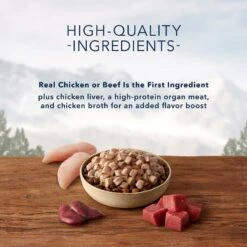 Blue Buffalo Delectables Chicken & Beef Dinner Variety Pack Grain-Free Wet Dog Food Topper, 3-oz Pouches, Case Of 12 & Blue Buffalo Wilderness Trail Toppers Wild Cuts Variety Pack Chunky Chicken & Beef Bites In Gravy Grain-Free Dog Food Topper, 3-oz, Pouch Of 12 -Blue Buffalo 356845 PT7. AC SS1800 V1640886385