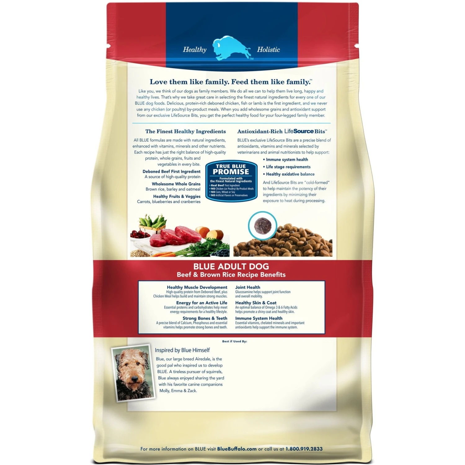 Blue Buffalo Life Protection Formula Adult Beef & Brown Rice Recipe Dry Dog Food 2 Blue Buffalo Life Protection Formula Adult Beef & Brown Rice Recipe Dry Dog Food - Image 2