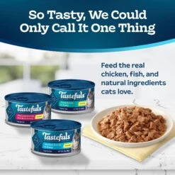Blue Buffalo Tastefuls Tuna, Chicken & Fish Cat Food, 5.5-oz Can, 24 Count -Blue Buffalo 357149 PT3. AC SS1800 V1641340959