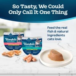 Blue Buffalo Tastefuls Savory Singles Salmon & Tuna Entrée Cat Food, 2.6-oz Cup, 24 Count 10 Blue Buffalo Tastefuls Savory Singles Salmon & Tuna Entrée Cat Food, 2.6-oz Cup, 24 Count -Blue Buffalo 357155 PT3. AC SS1800 V1641337005