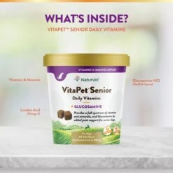 NaturVet VitaPet Senior Daily Vitamins Plus Glucosamine Dog Supplement & Blue Buffalo Life Protection Formula Senior Chicken & Brown Rice Recipe Dry Dog Food 17 NaturVet VitaPet Senior Daily Vitamins Plus Glucosamine Dog Supplement & Blue Buffalo Life Protection Formula Senior Chicken & Brown Rice Recipe Dry Dog Food -Blue Buffalo 365450 PT8. AC SS1800 V1644019582