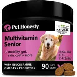 PetHonesty Duck Flavored Soft Chews Multivitamin For Senior Dogs & Blue Buffalo Life Protection Formula Senior Chicken & Brown Rice Recipe Dry Dog Food -Blue Buffalo 365451 PT5. AC SS1800 V1644020533