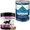 PetHonesty Duck Flavored Soft Chews Multivitamin For Senior Dogs & Blue Buffalo Homestyle Recipe Senior Chicken Dinner With Garden Vegetables Canned Dog Food