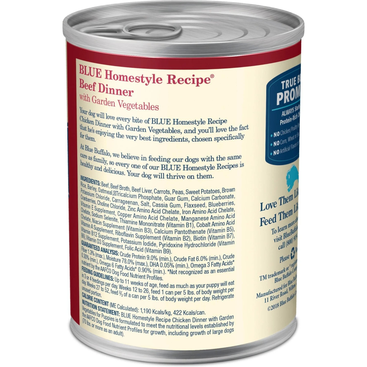 Blue Buffalo Homestyle Recipe Beef Dinner With Garden Vegetables & Sweet Potatoes Canned Dog Food 2 Blue Buffalo Homestyle Recipe Beef Dinner With Garden Vegetables & Sweet Potatoes Canned Dog Food - Image 2