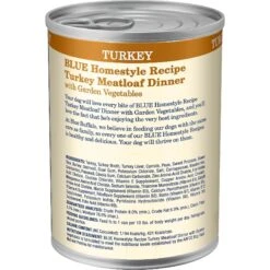 Blue Buffalo Homestyle Recipe Turkey Meatloaf Dinner With Garden Vegetables Canned Dog Food -Blue Buffalo 46805 PT2. AC SS1800 V1572895124