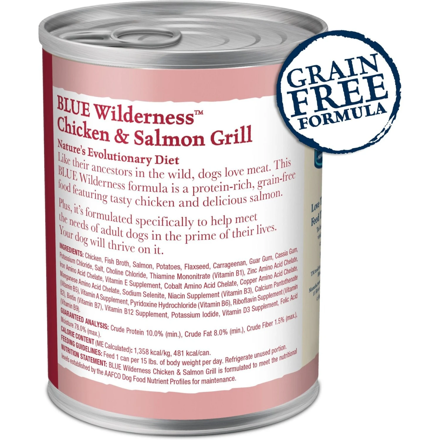 Blue Buffalo Wilderness Salmon & Chicken Grill Grain-Free Canned Dog Food 2 Blue Buffalo Wilderness Salmon & Chicken Grill Grain-Free Canned Dog Food - Image 2
