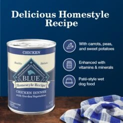 Blue Buffalo Homestyle Recipe Chicken Dinner With Garden Vegetables & Brown Rice Canned Dog Food 10 Blue Buffalo Homestyle Recipe Chicken Dinner With Garden Vegetables & Brown Rice Canned Dog Food -Blue Buffalo 46811 PT3. AC SS1800 V1689356377