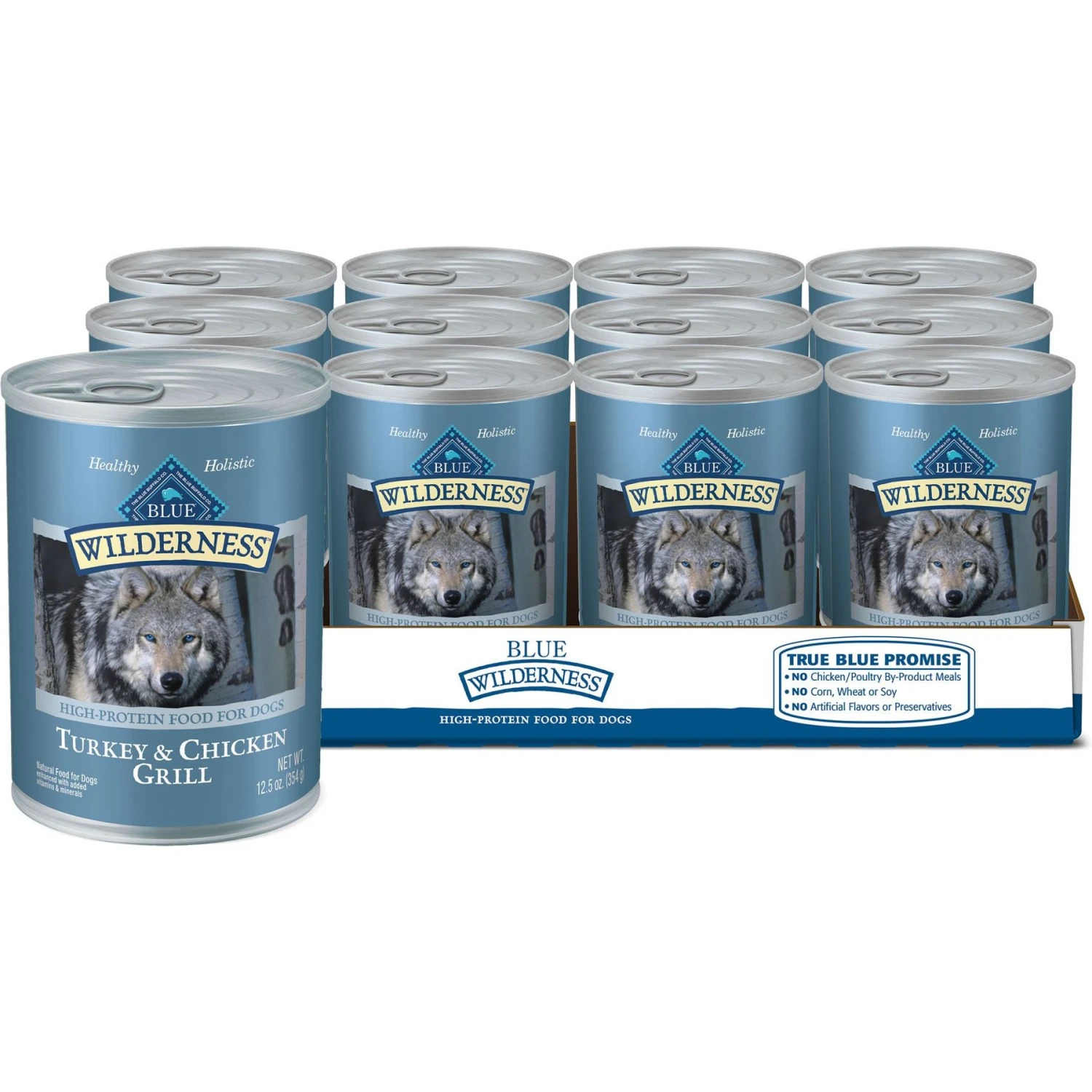 Blue Buffalo Wilderness Turkey & Chicken Grill Grain-Free Canned Dog Food 1 Blue Buffalo Wilderness Turkey & Chicken Grill Grain-Free Canned Dog Food