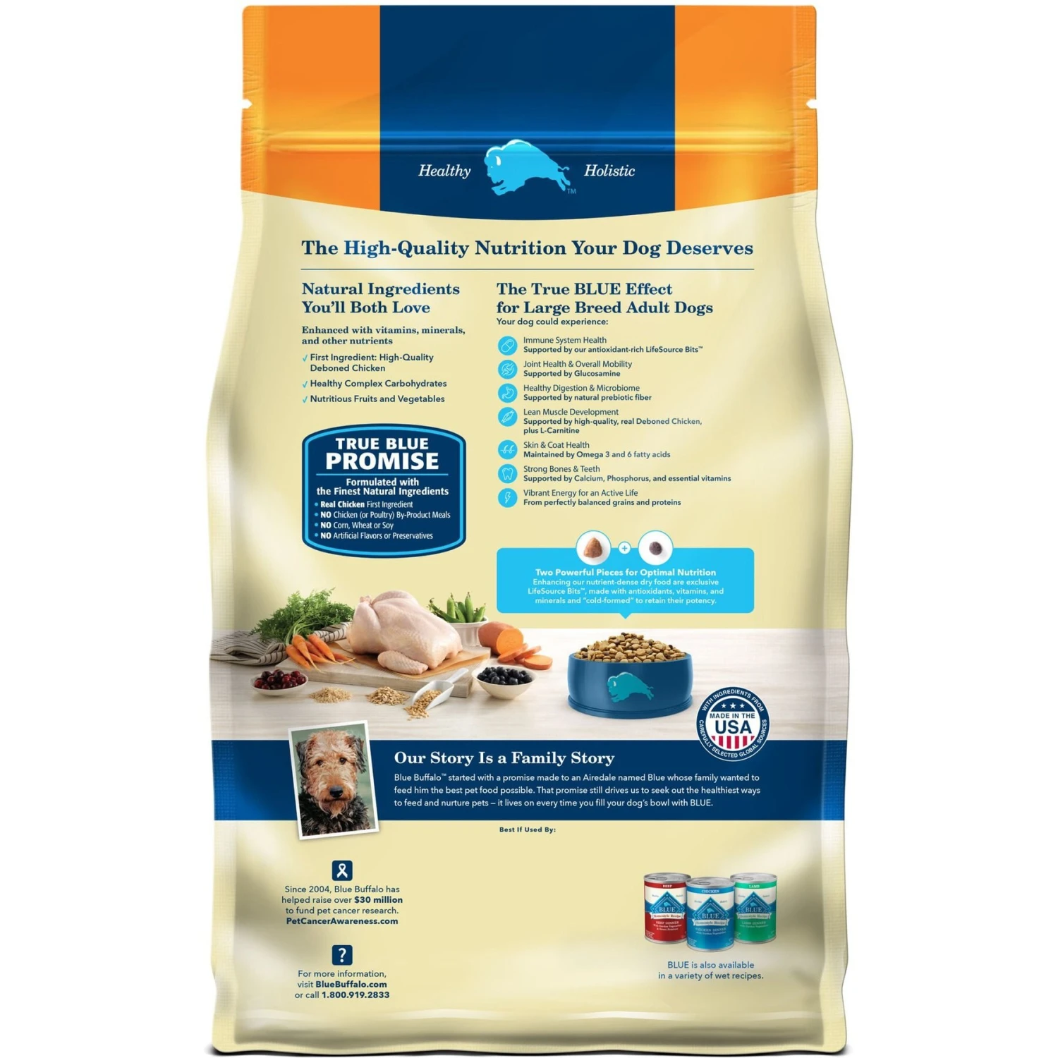 Blue Buffalo Life Protection Formula Large Breed Adult Chicken & Brown Rice Recipe Dry Dog Food 2 Blue Buffalo Life Protection Formula Large Breed Adult Chicken & Brown Rice Recipe Dry Dog Food - Image 2