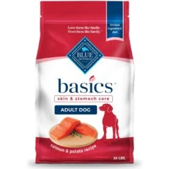 Blue Buffalo Basics Skin & Stomach Care Salmon & Potato Recipe Adult Dry Dog Food