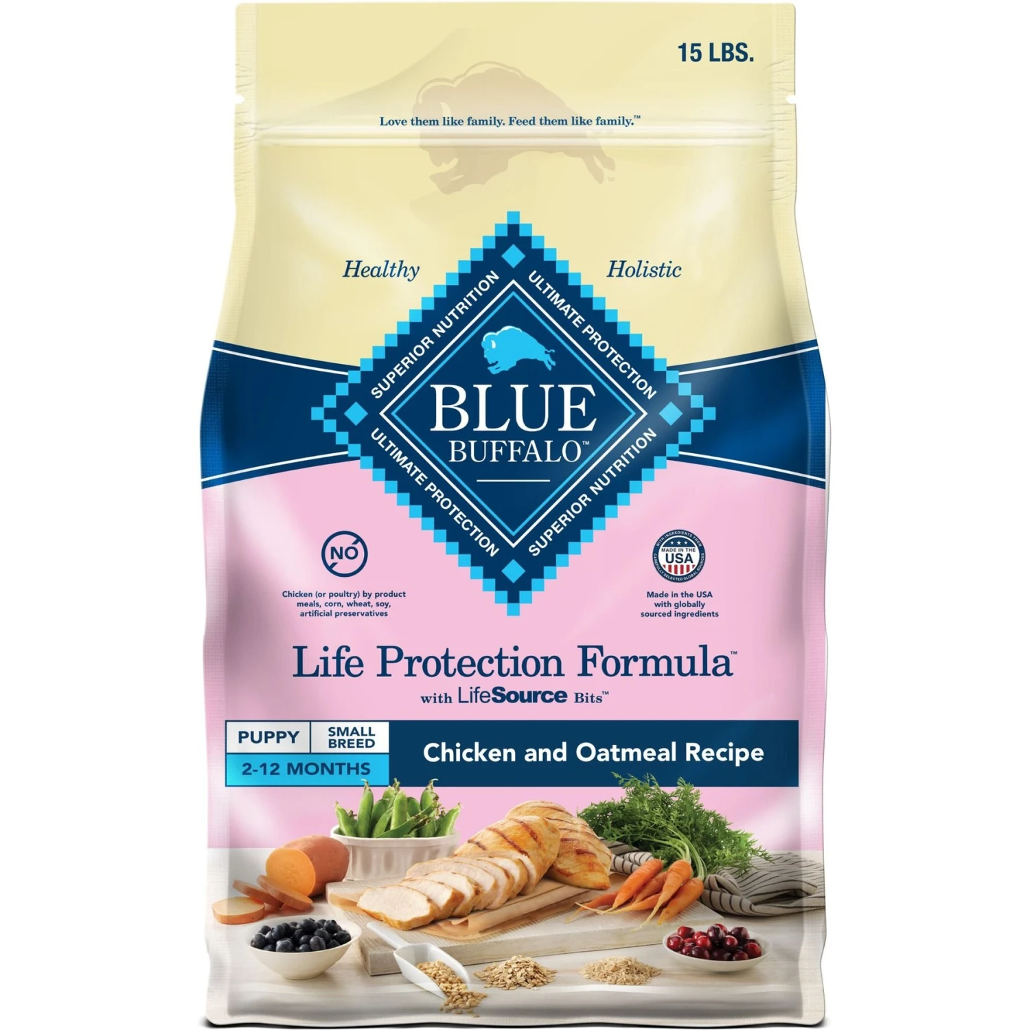 Blue Buffalo Life Protection Formula Small Breed Puppy Chicken & Oatmeal Recipe Dry Dog Food 1 Blue Buffalo Life Protection Formula Small Breed Puppy Chicken & Oatmeal Recipe Dry Dog Food