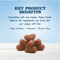 Blue Buffalo Baby Blue Healthy Growth Formula Natural Chicken & Brown Rice Recipe Puppy Dry Food & Blue Buffalo Baby Blue Natural Savory Chicken Puppy Treats, 4-oz Bag -Blue Buffalo 501858 PT3. AC SS1800 V1648561001