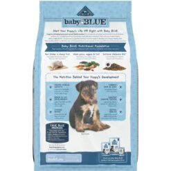 Blue Buffalo Baby Blue Healthy Growth Formula Natural Chicken & Brown Rice Recipe Puppy Dry Food & Blue Buffalo Baby Blue Natural Savory Chicken Puppy Treats, 4-oz Bag -Blue Buffalo 501858 PT6. AC SS1800 V1648515125